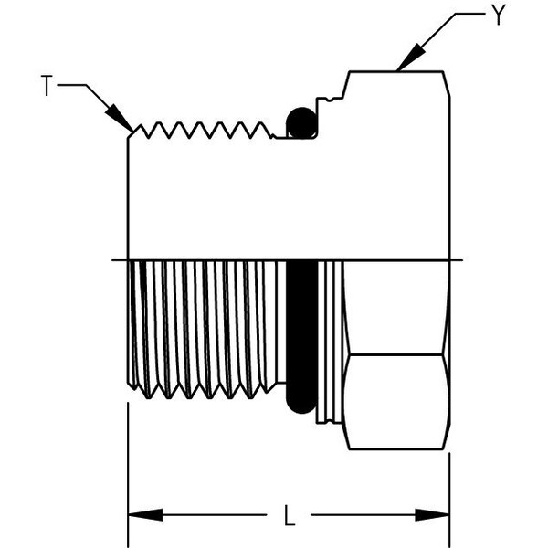 World Wide Fittings SAE O-Ring Plug - Hex Head 7237X03 - main